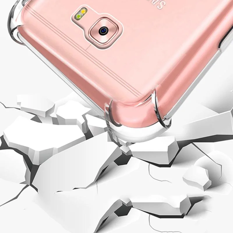 Для Samsung Galaxy Note 3 4 C5 C7 J2 Pro J7 A8 A6 Plus Duo J4 противоударный чехол прозрачный мягкий ТПУ