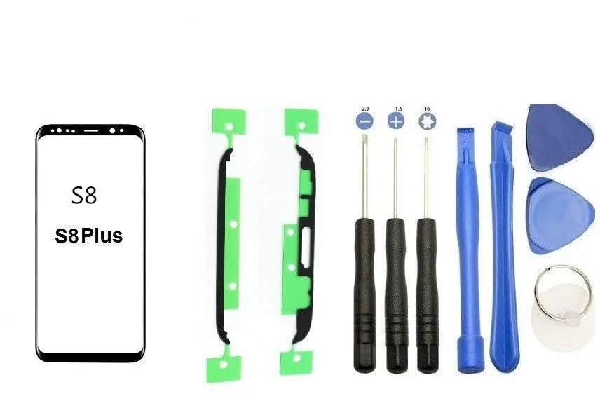 Замена для Samsung Galaxy S8 g950 G950F/S8 + плюс G955 Черная передняя внешний Стекло объектив с