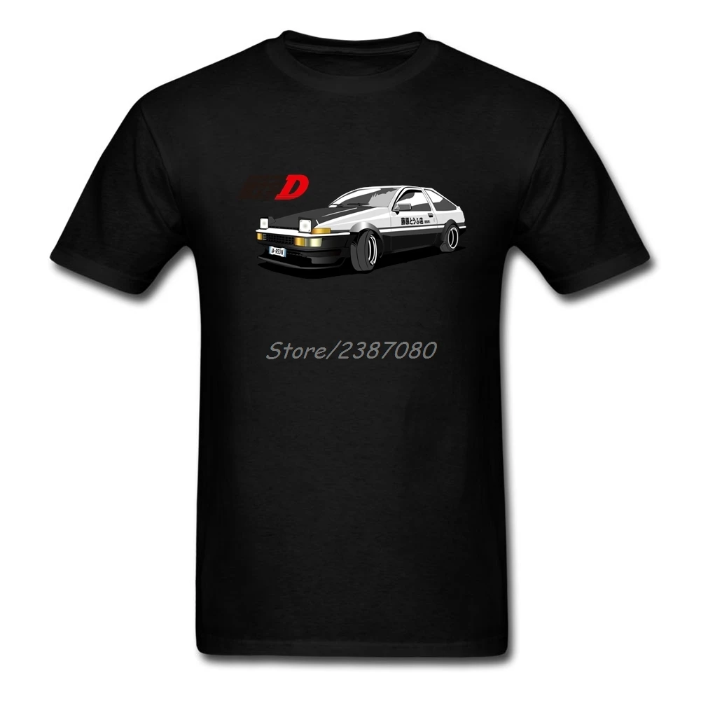 Initial D AE86 Футболка с принтом Автомобиль футболка короткими рукавами на заказ