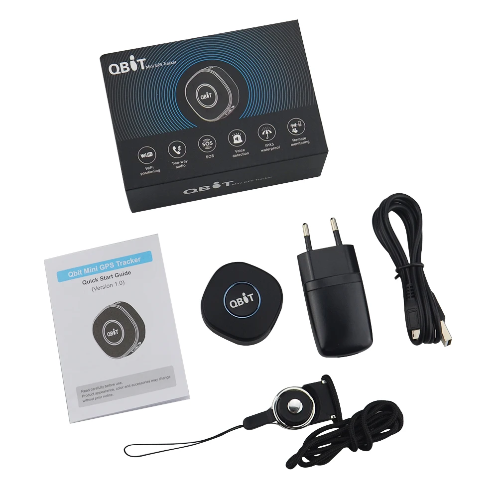 Concox Новый Qbit мини GPS трекер с батареей SOS голосовой монитор двухсторонний аудио