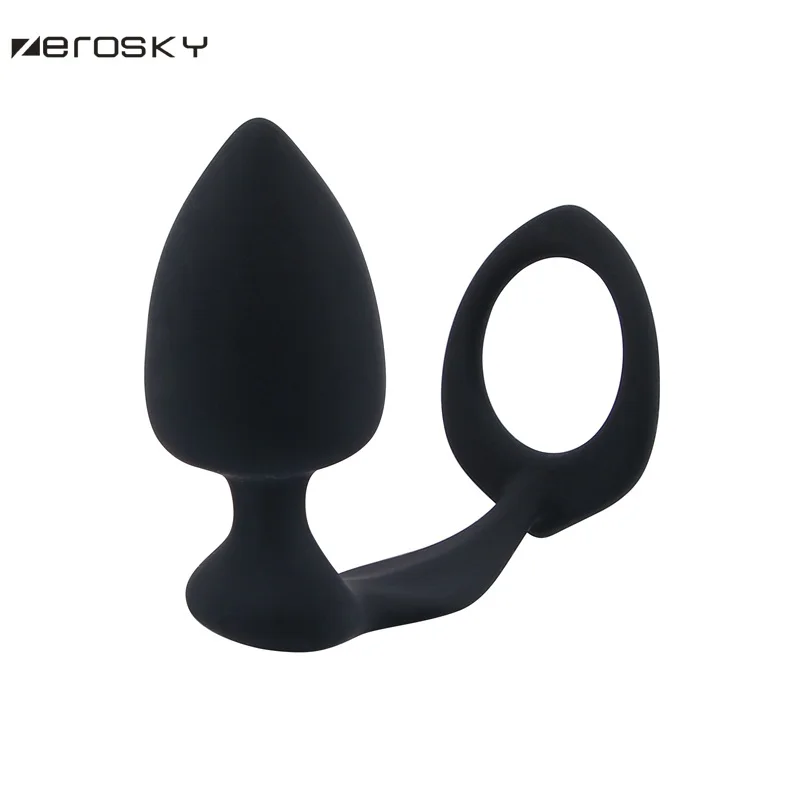 Anal Plug Penis Lock Ring Prostate Massage Silicone Butt Sex Product for Men Erotic Toys With Box Zerosky | Красота и здоровье