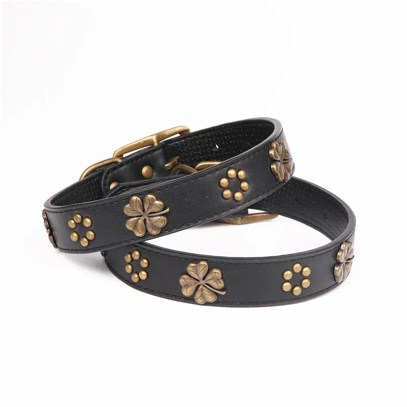 Новинка 2018 Элегантный ошейник для собак натуральные кожаные классные ожерелья