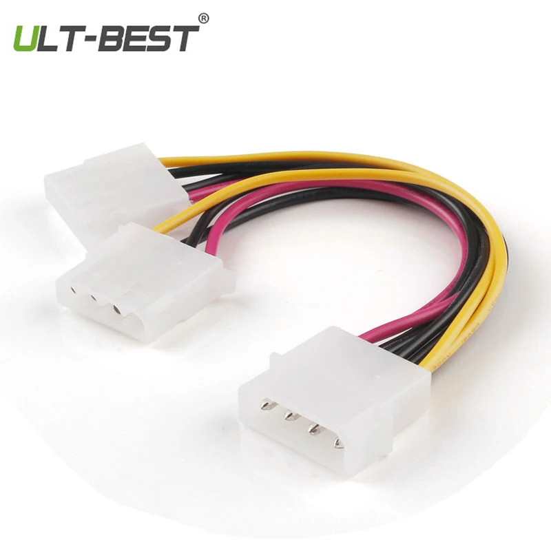 Ult best SATA Molex 4 булавки штекерным 4pin Женский удлинитель питание Y сплиттер кабели 15