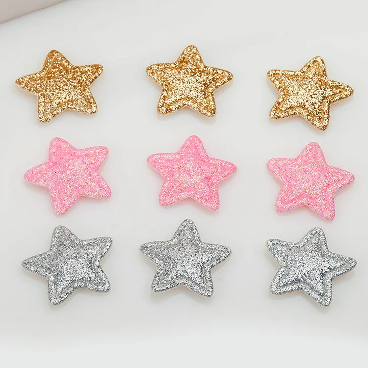 300pcs mix color Star Non-woven patches glitter Felt Appliques Scrapbooking for clothes Sewing Supplies diy craft ornament | Дом и сад