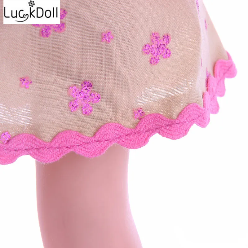 LUCKDOLL милое платье для 14,5-дюймовой куклы Wellie Wishers аксессуары Игрушки для девочек, поколение, подарок на день рождения