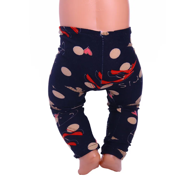 Бантом узор Леггинсы/Плотные брюки подходят 43 см BABY born Zapf одежды куклы дети