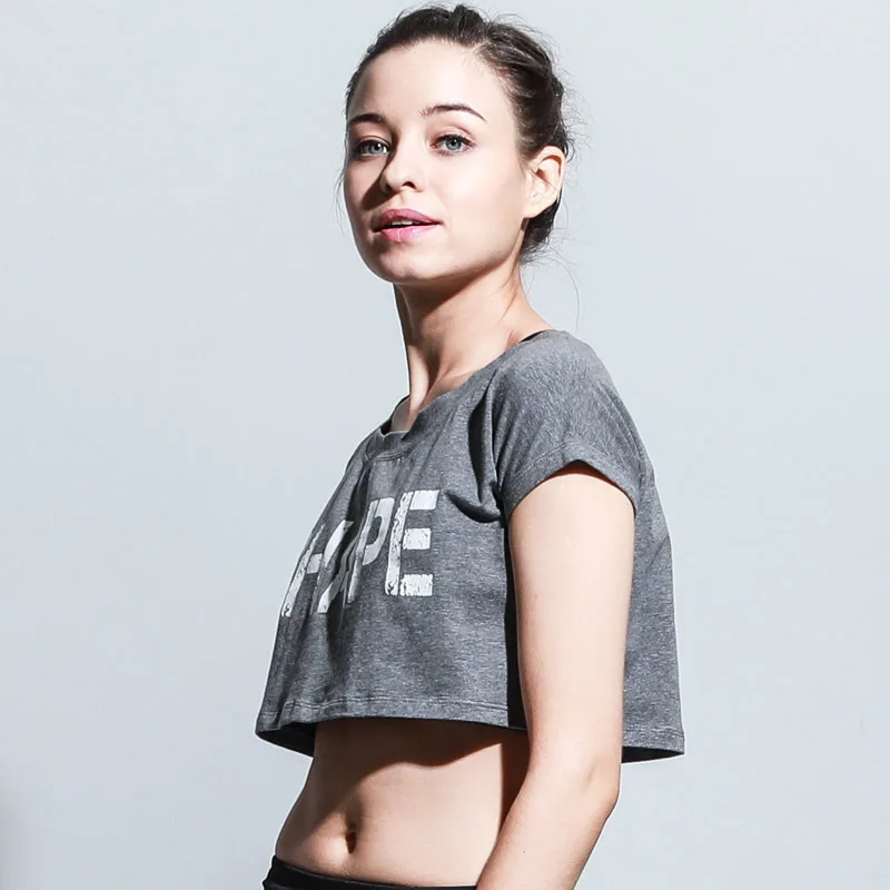 Short Sleeve Sport T Shirt Fitness Women Top Breathable Yoga Famele Crop Workout Running T-shirt Clothing | Спорт и развлечения