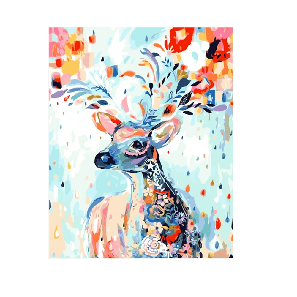 Painting By Numbers Frameworks coloring Deer Pictures Home Decor canvas painting by numbers Decorations Modular pictures | Дом и сад