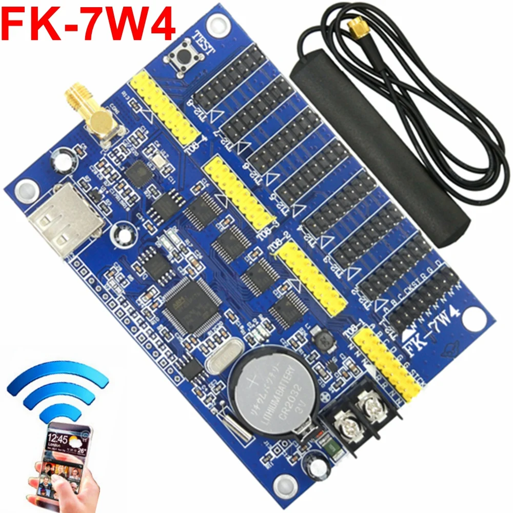 FK 7W4 Wi Fi светодиодный Управление Доска 3616*32/904*128 пикселей Беспроводной Fi/с помощью