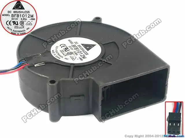 

Delta Electronics BFB1012M 5J60R DC 12V 0.85A 3-Wire Server Cooling Fan