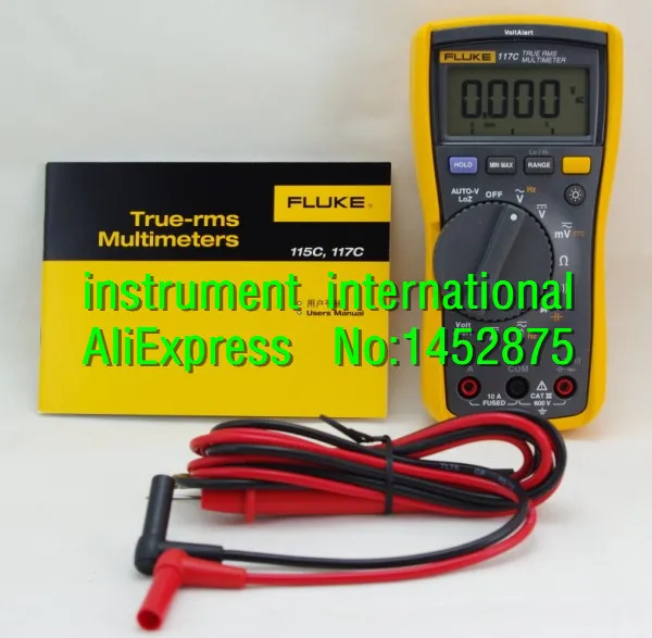 FLUKE 117C AVC Voltalert мультиметр подсветки!! Абсолютно Новый! F117C|Детали и аксессуары для