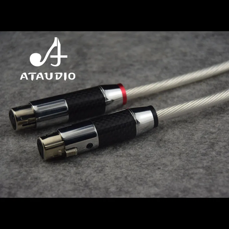 ATAUDUIO посеребренный Hifi XLR Женский к RCA Мужской кабель Высокое качество 2rca 2xlr