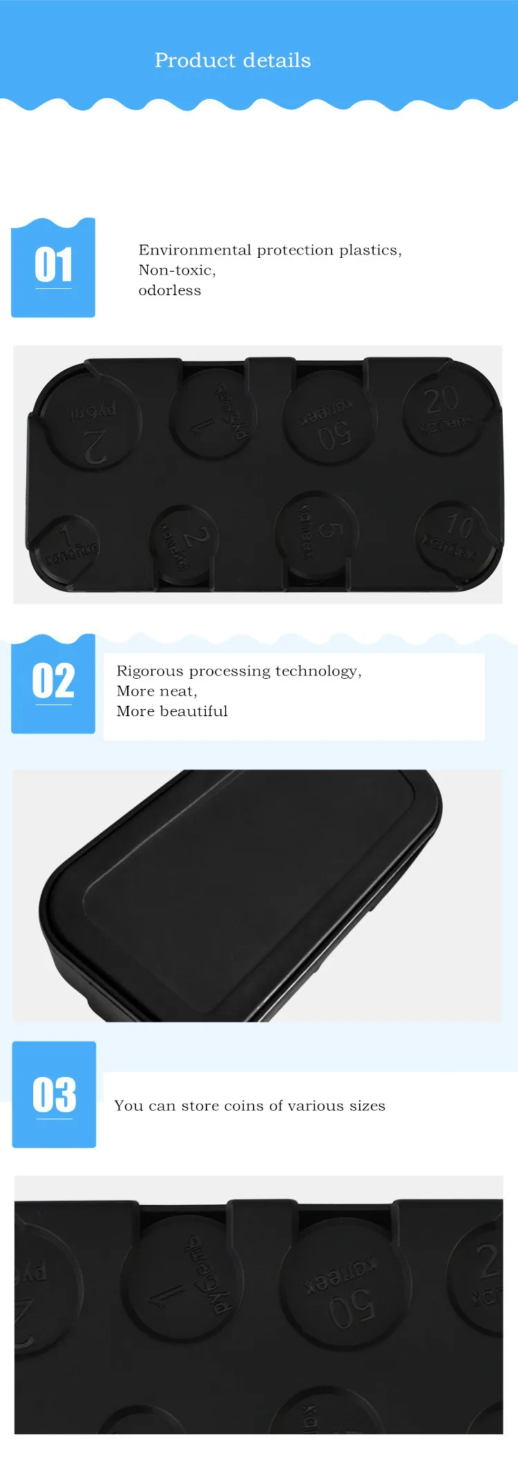 XZXB Горячая глобальная черная монетница евро монетница монеты кошелек держатели для кошельков автомобиль монетница Карманный чехол s хранения пластиковый чехол
