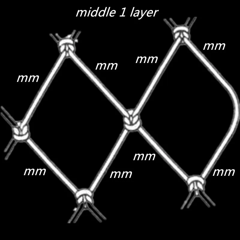 Белая трехслойная сетчатая раковина/поплавковая жаберная сеть H4m * L85M 100m