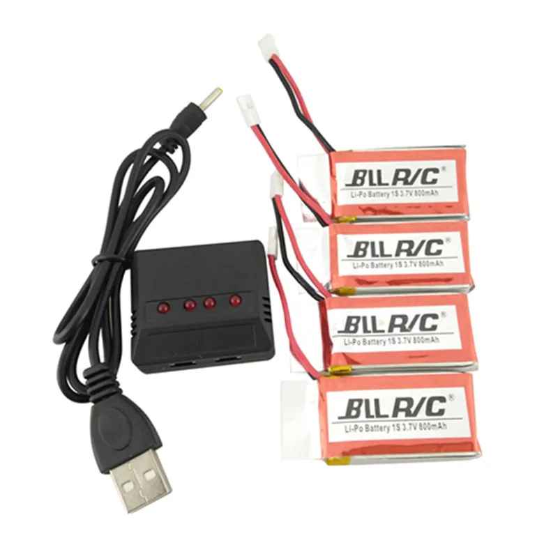 4 шт. 3 7 В 800 мАч батарея Syma X5C X5S X5SW 1 H5C SS40 FQ36 T32 T5W H42 аккумулятор и зарядное