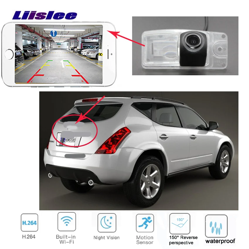 LiisLee Беспроводная задняя камера для Nissan Murano Z50 MK1 2003 ~ 2007 ночного видения номерного