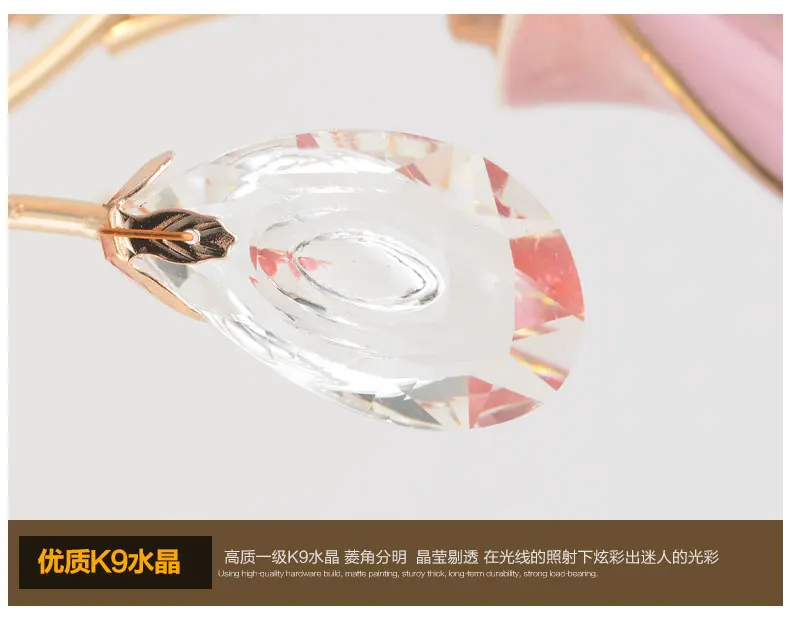 Французский стиль led Хрустальное дерево настольная лампа для столовой