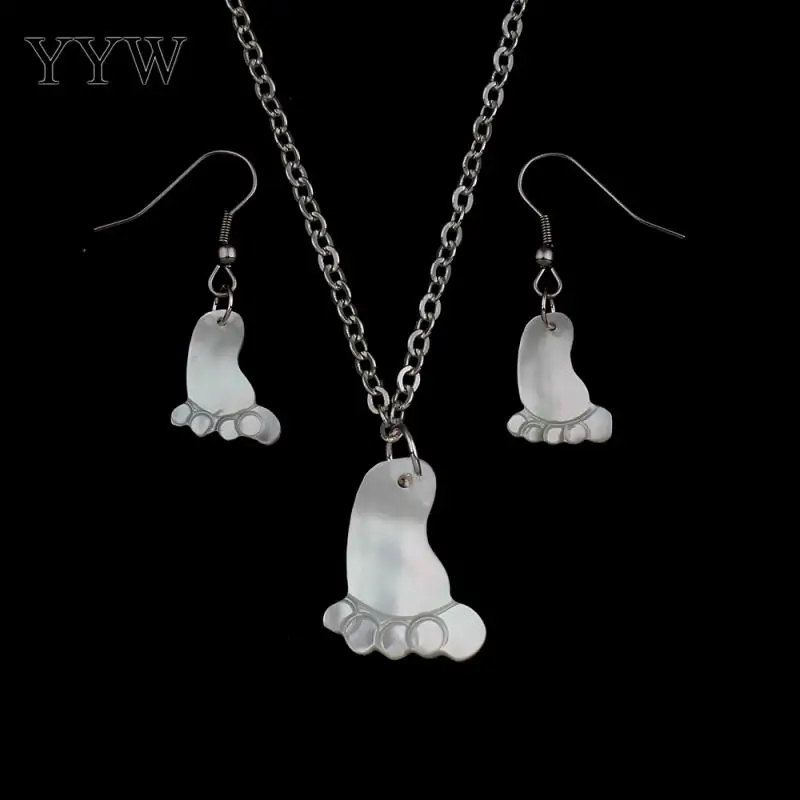 YYW натуральная белая раковина ювелирные изделия подвеска висячие серьги женские