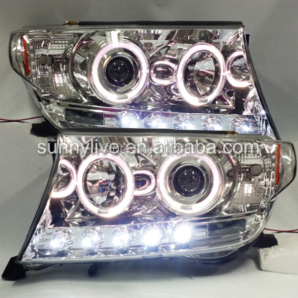 

led Projector lens headlight For TOYOTA Land Cruiser FJ200 Chrome Housing SNV2