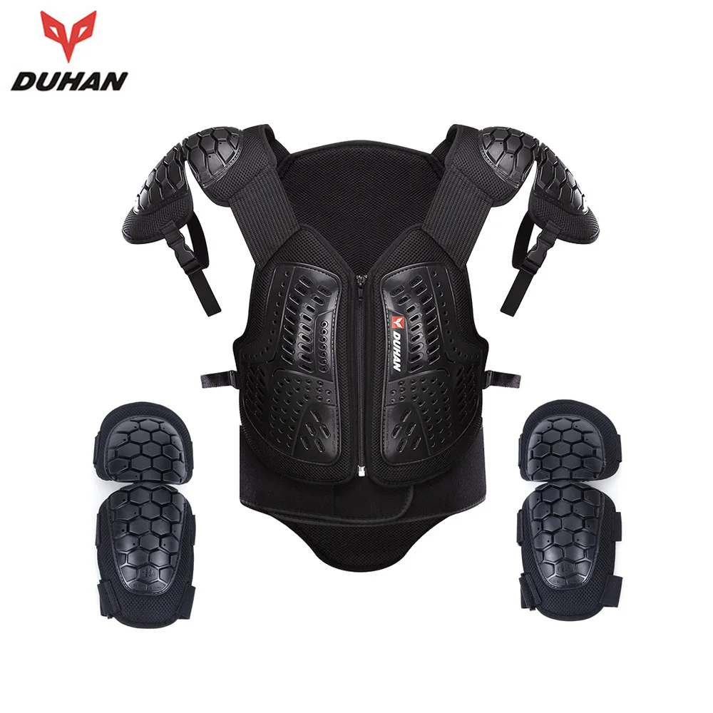 

DUHAN Motocross Off-Road Racing Body Armor Motorcycle Motorbike Riding Protector Jacket Vest Chest Protective Gear Elbow Pads
