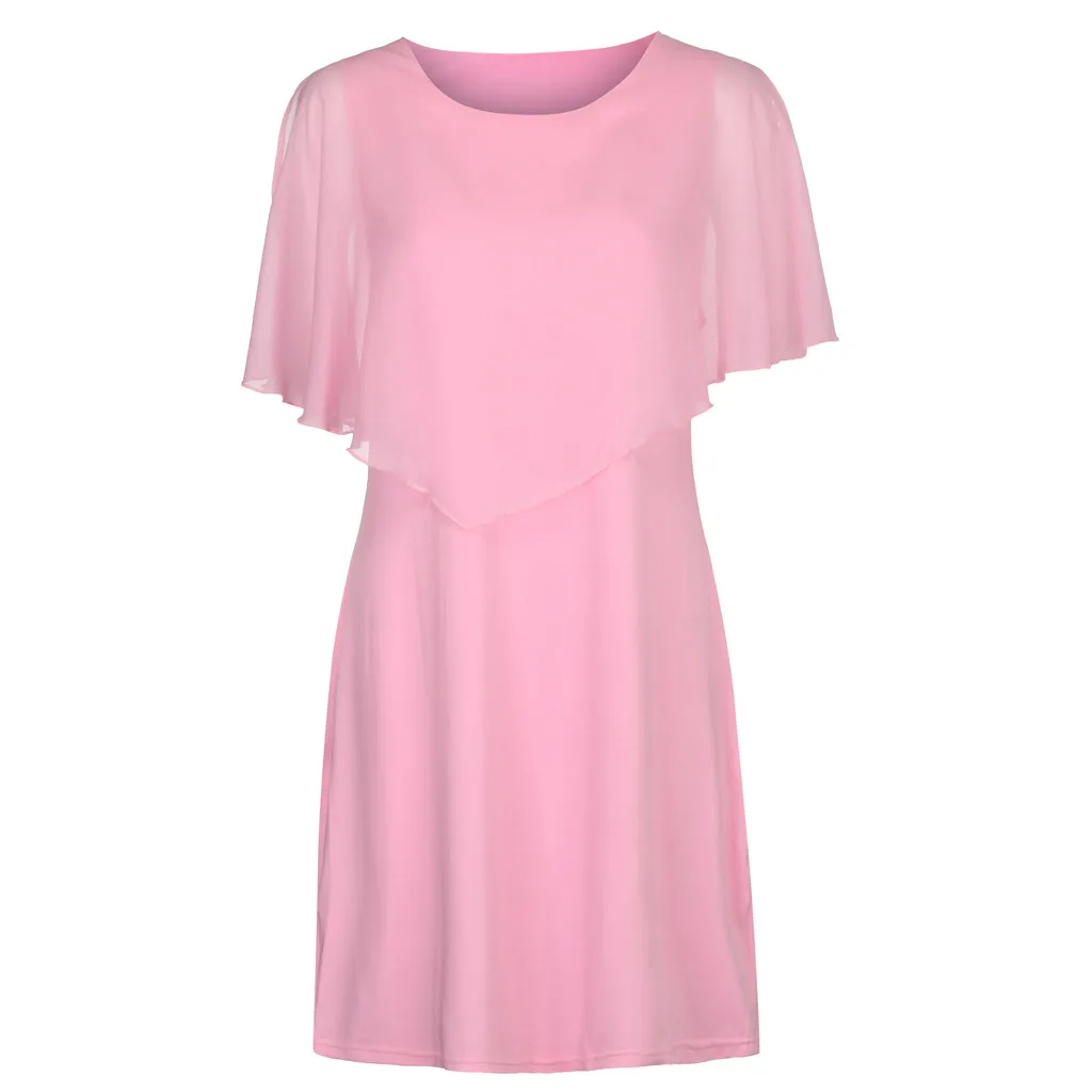 Fashion Women Plus Size O-Neck Sleeveless Bodycon Rose Solid Evening Party DressSolid color large size round neck cover hip | Женская