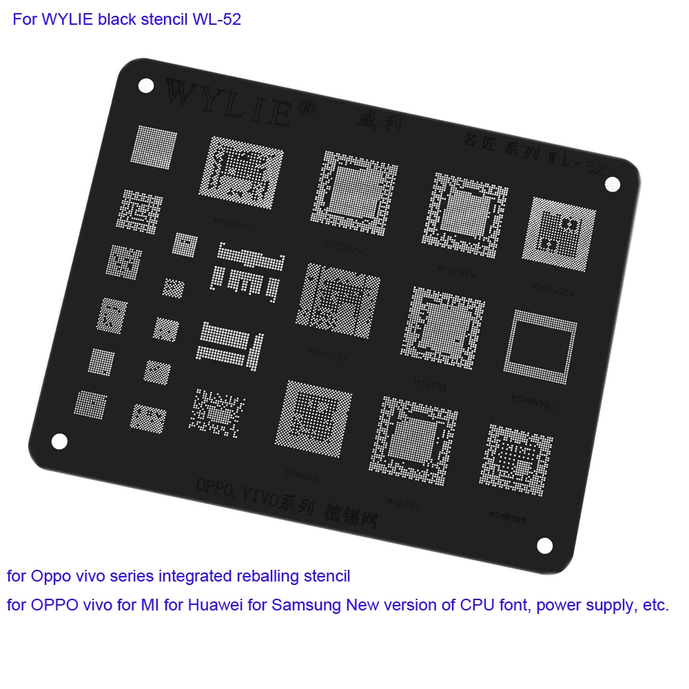WYLIE черный трафарет Bluetooth Wifi cpu IF power IC для Android серии мобильных телефонов чип