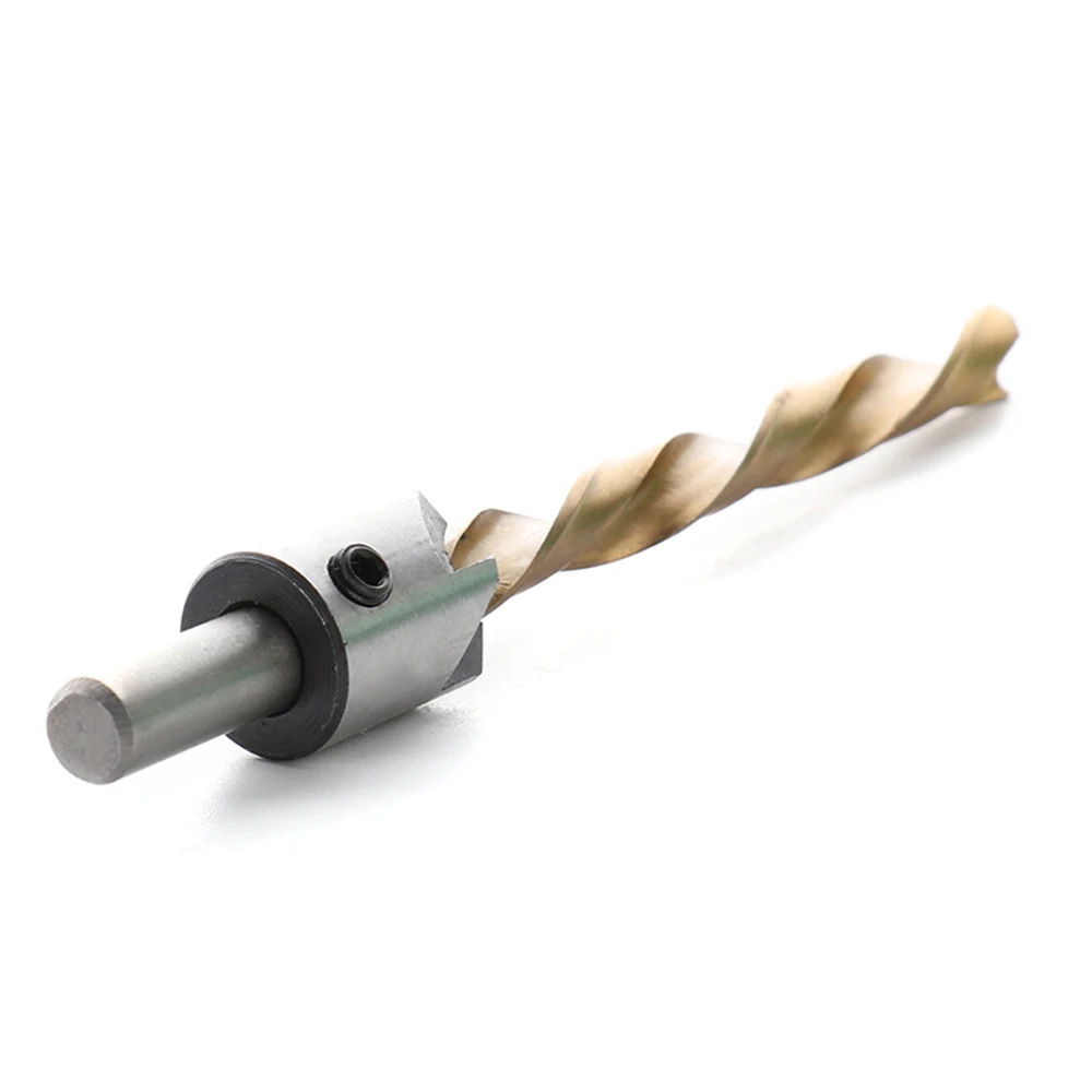

8/10mm Chamfer Drill Bit Steel Countersink Drill Bit Carpentry Woodworking Boring Tool Round Shank With Hex Key