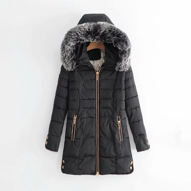 

MoYan high quality Women Casual Slim Winter Parkas Jacket Coat 2018 Thicken Warm Cotton Female Hooded Zip Parka Outerwear