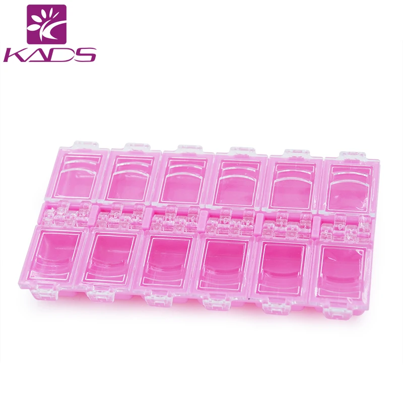 KADS Новый Розовый Пустой Пластиковый Футляр Для Хранения Стразами Nail Art Продукты