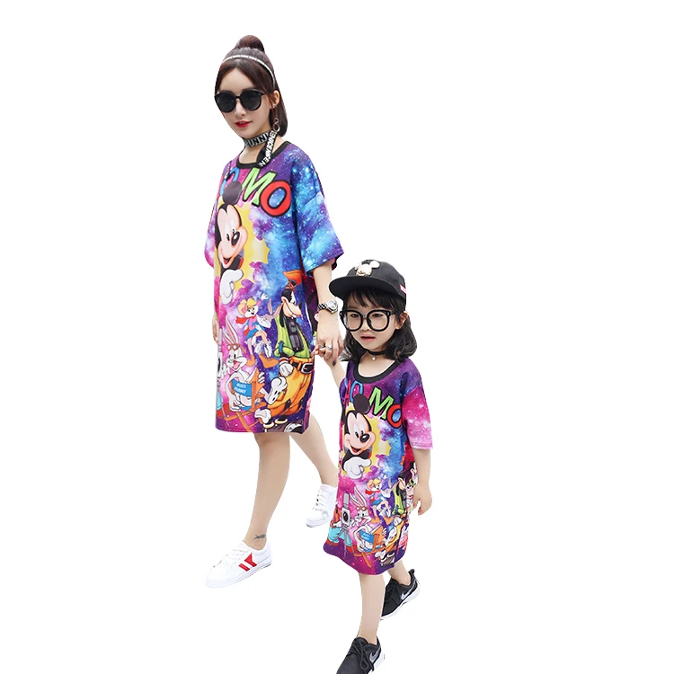 Платья для мамы и дочки свадебное платье рубашка наряды родителей детей летняя