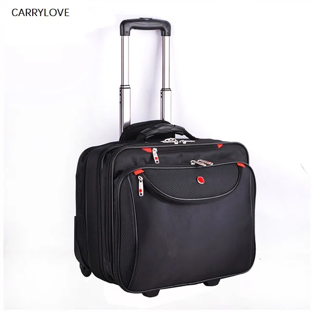 CARRYLOVE 16 inch Multifunction Rolling Luggage Men Business Suitcase Wheels Students Carry on Trolley pilot Computer Travel Bag | Багаж и