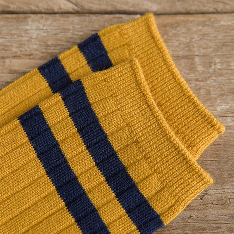 Japanese Harajuku Socks Fall Winter Women Unisex Sock Classic Stripes Cotton Ankle Warm Casual Ladies Gift Accessories | Женская одежда