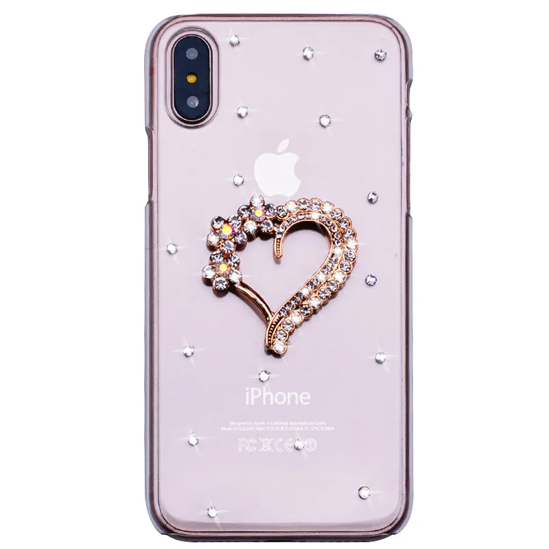 Diamond Bling Case For iPhone 6 6s 7 8 Plus X XR XS Max 3D DIY Phone Cover for 5 5S SE 4 4S Luxury Transparent |