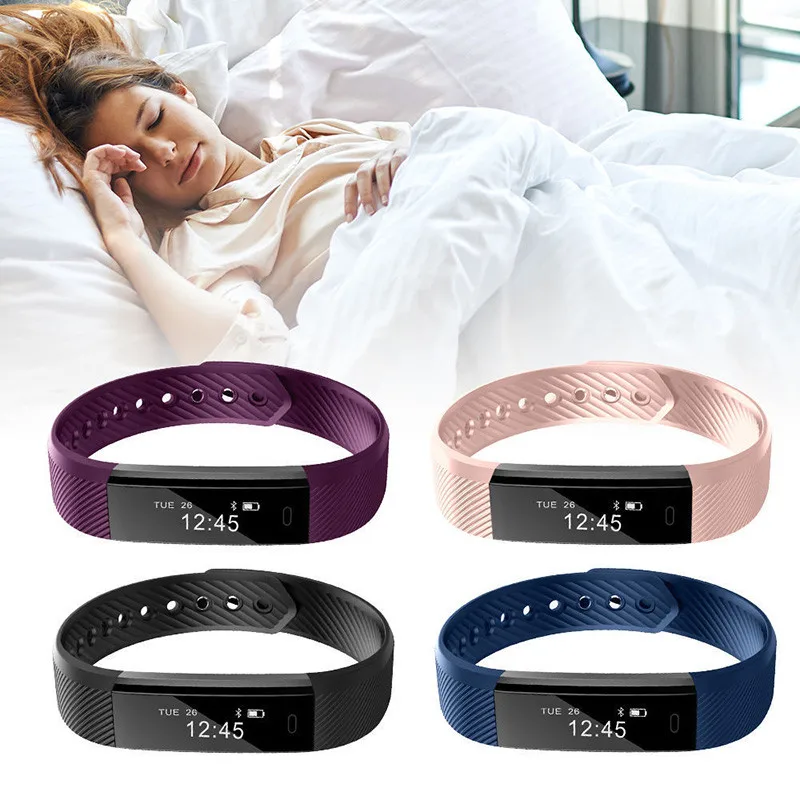 ID115 Смарт фитнес-браслеты трекер умный Браслет Шагомер Bluetooth Smartband