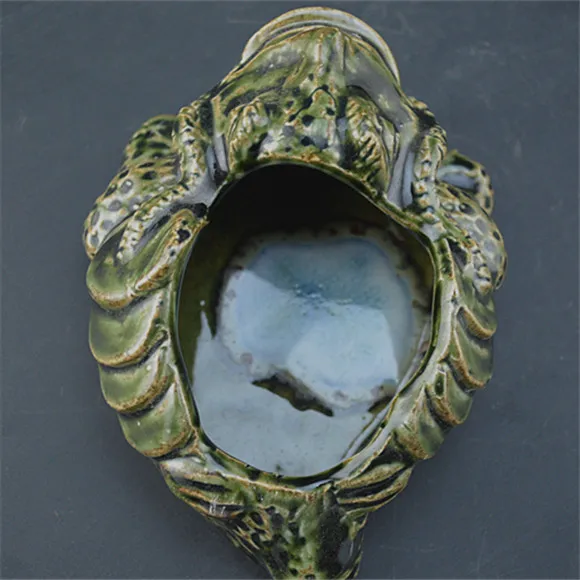 Qianlong year fambe toad с маленькой цветной глазурью антикварное фарфоровое украшение для