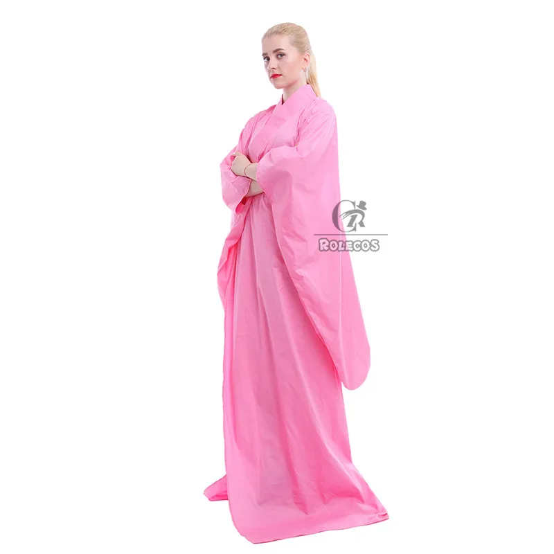 ROLECOS 2016 высокое качество кимоно женские розовые длинные платья с длинным рукавом
