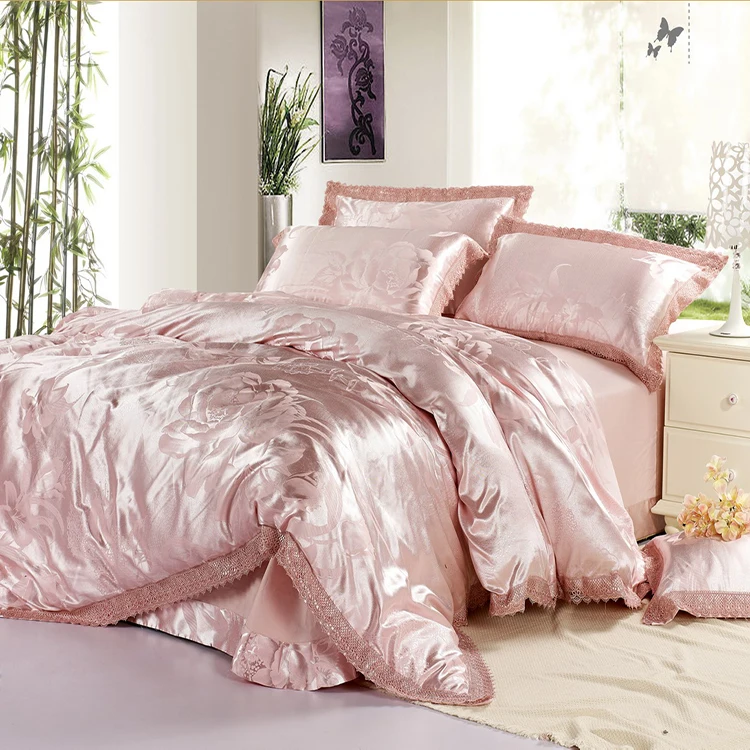 Роскошный комплект постельного белья шелк сатин Жаккард Пододеяльник простыни