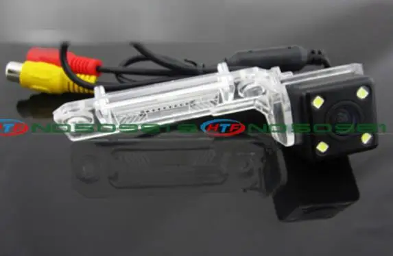 car2 wire ccd LED Ccd HD 4 светодиода Автомобильная камера заднего парковки для Skoda ROOMSTER OCTAVIA TOUR FABIA Phaeton SUPERB GOLF JETTA BORA POLO Проводная Беспроводная - Название цвета: car2 wire ccd LED