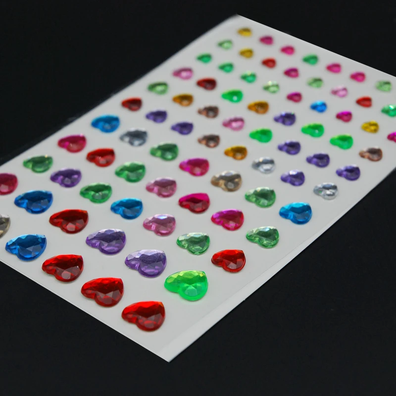 Новая разноцветная наклейка Стразы в форме сердца для стены автомобиля|rhinestone
