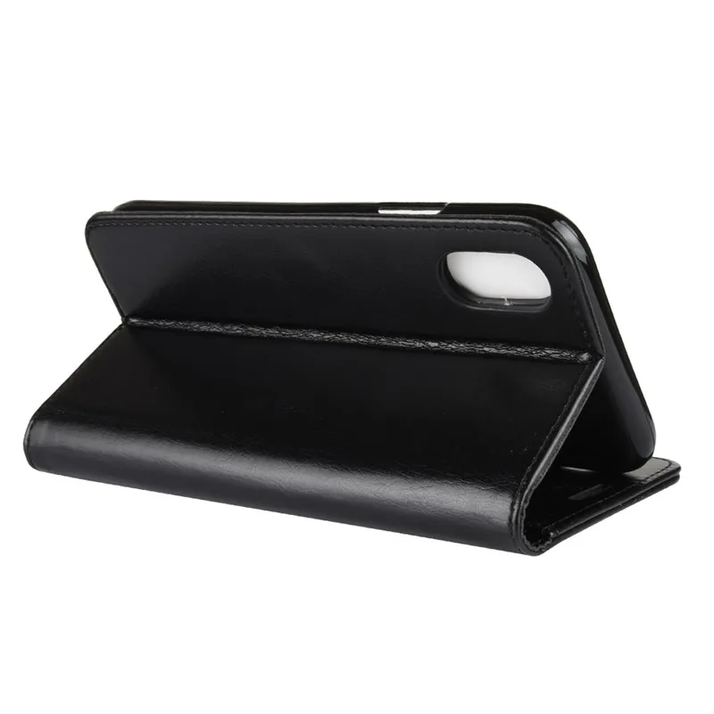 PU + TPU бизнес сплошной цвет флип чехол/с карманом для карт/Kickstand Apple iPhone XS Max/XR/8 Plus/7