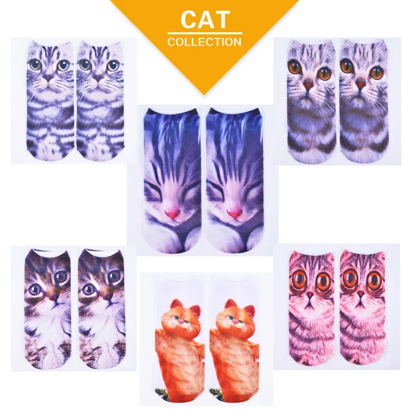 Горячая Распродажа 3D носки граффити женские с низким вырезом Женские