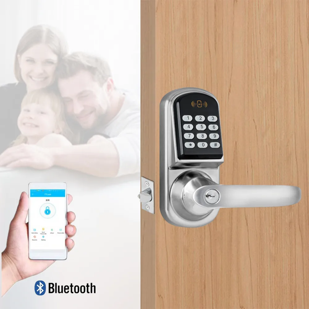 Bluetooth приложение Смарт-замок без ключей замок двери, электронный ключ или Аварийный ключ разблокировка
