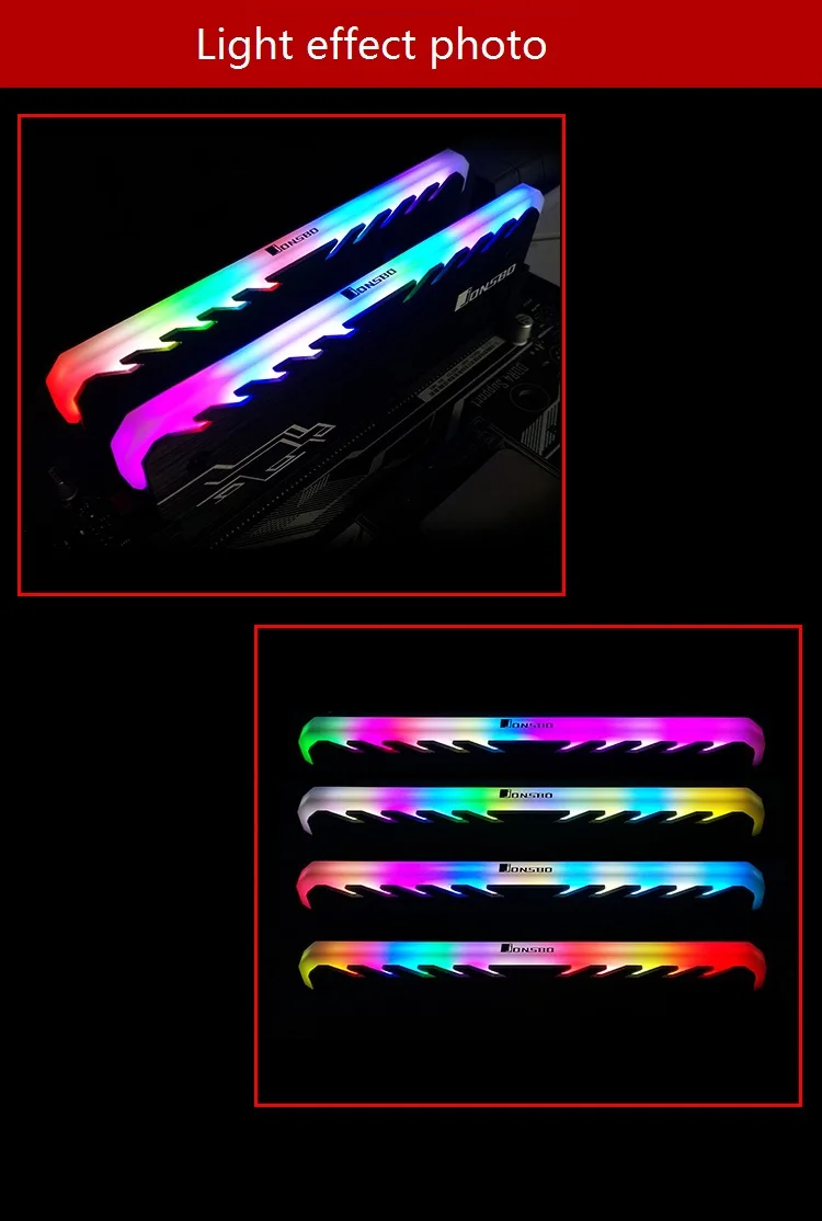 Настольный радиатор памяти кулер оболочка RGB 256 цвет автоматическое изменение алюминиевый радиатор ram охлаждающий жилет