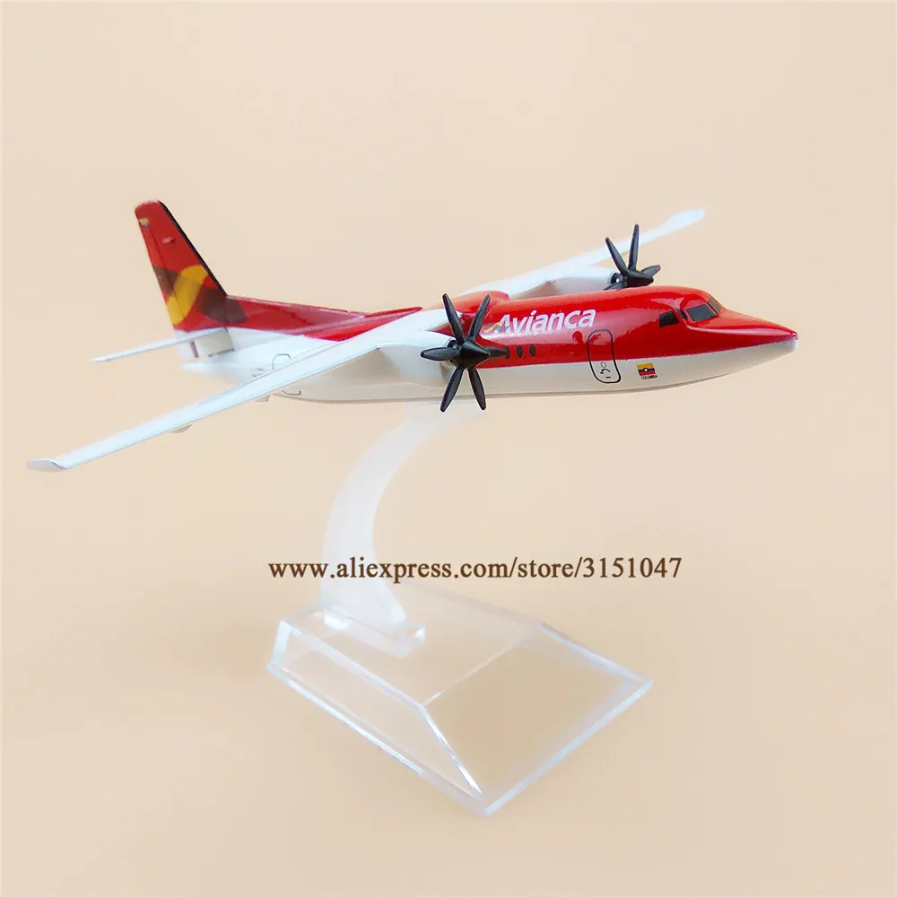 Air Colombia Avianca FOKKER FOK F-50 Airlines Red Airplane Model Alloy Metal Plane Diecast Aircraft 16cm Gift | Дом и сад