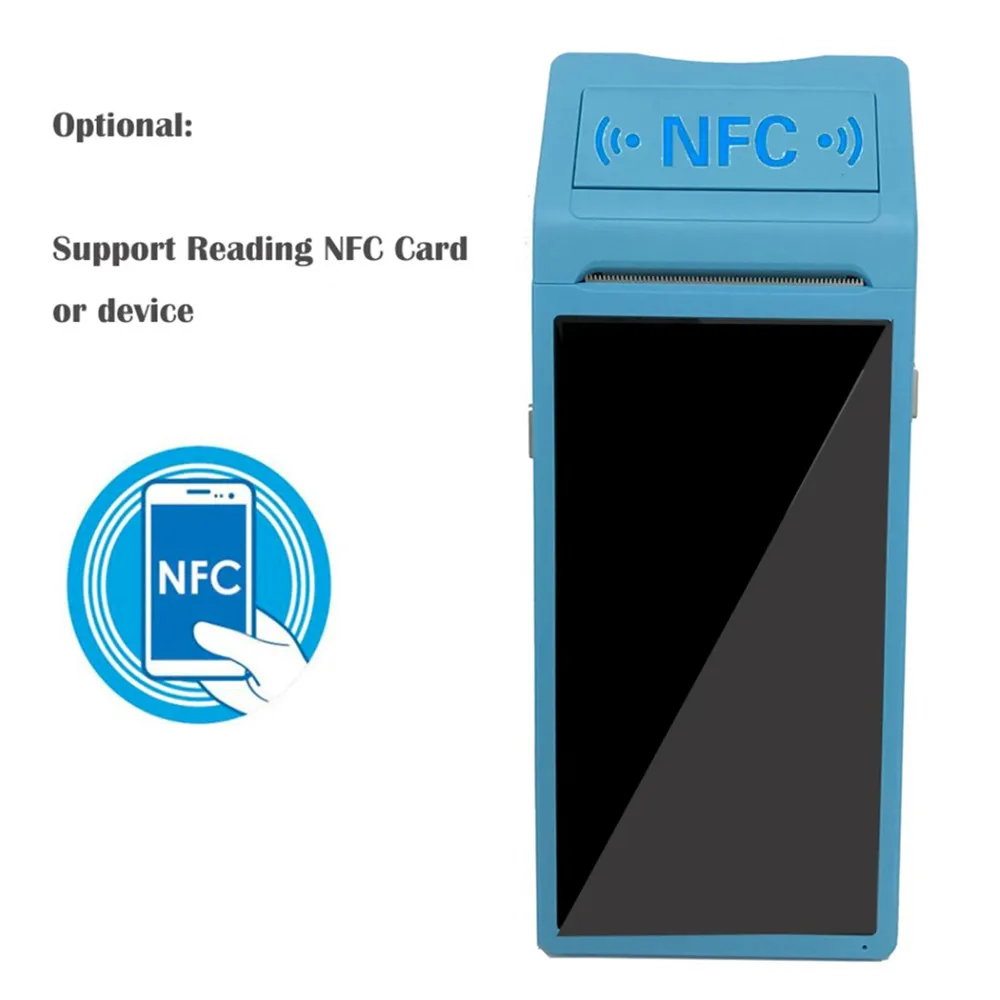 GOOJPRT 3G PDA pos терминал ручной NFC Встроенный термопринтер Bluetooth 58 мм Wi Fi Android камера