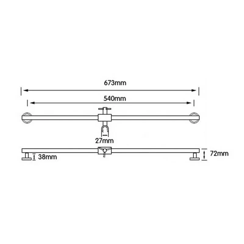 Цельнометаллическая насадка для душа с одной функцией регулируемая