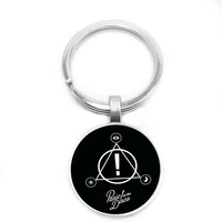 selling 2019 new fashion music band horror band key ring panic series art picture glass cabochon keychain