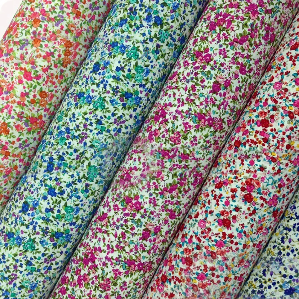 Lychee Life маленький цветочный принт ткань 45 см x 145 см Красочный цветочный из хлопчатобумажной ткани для одежды DIY швейный материал для текстиля