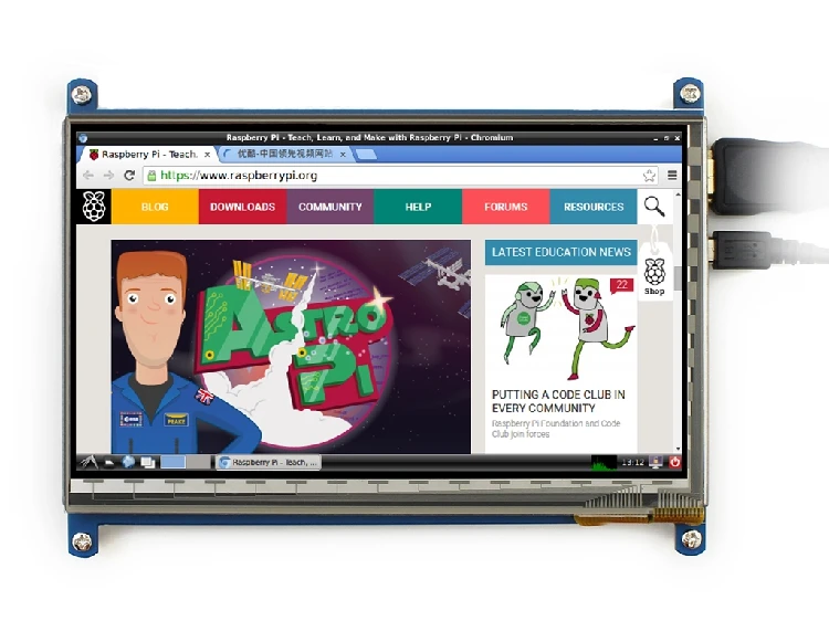 7 дюймовый сенсорный экран Raspberry pi 800*480 емкостный ЖК интерфейс HDMI поддерживает