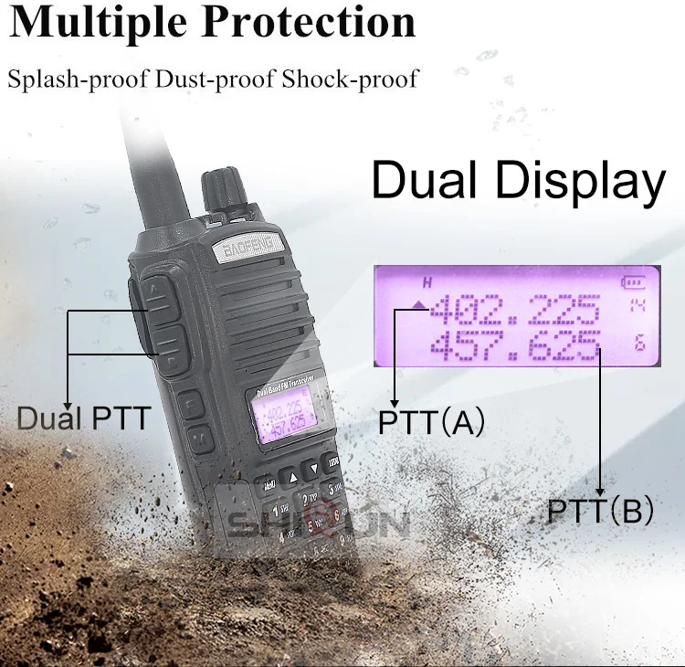 BaoFeng портативная рация UV-82 обновленная 8 Вт Baofeng UV 82 двойная PTT гарнитура микрофон рация 10 км Baofeng 8 Вт Радио baofeng uv 9r 5R